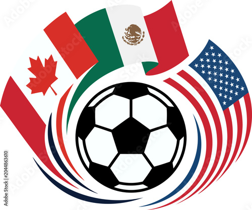 2026 World Cup Soccer Design Element Vector