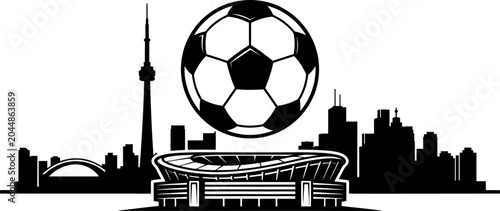 Football banner design element 