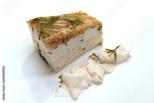 Lardo di Arnad is a typical food from Valle d’ Aosta Italy
