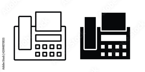 Bild auf Leinwand Fax machine icon in different style