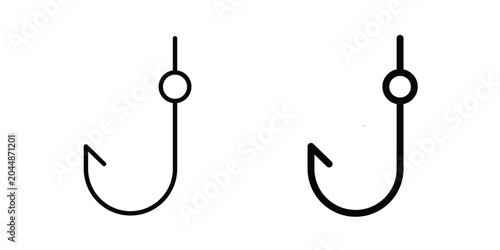 Foto Fishing Hook icon in different style