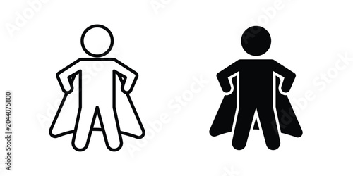 Tableau sur toile Hero icon in different style. vector flat and outlined icons