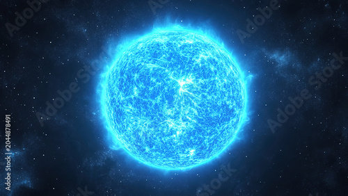 blue sun circle energy light 