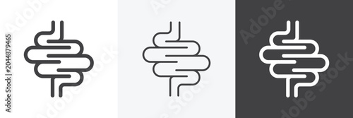 Foto Intestine icon set for web
