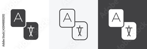 Quadro su tela Language icon set for web