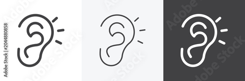 Картината върху платно Listening icon set for web