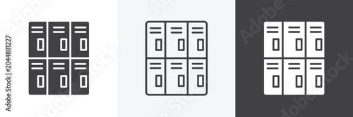 Foto Lockers icon set for web