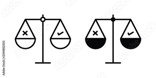 Fotografie Moral icon in different style. vector flat and outlined icons