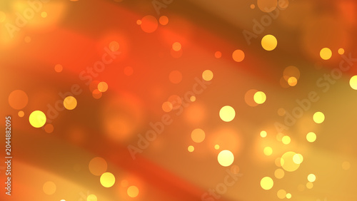 Warm Orange Yellow Bokeh Lights Abstract Background