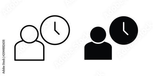 Fotografie Office hours icon in different style