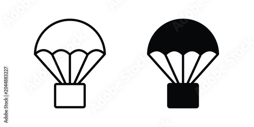 Quadro su tela Parachute icon in different style. vector flat and outlined icons