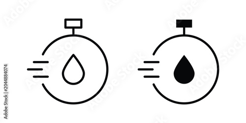 Bild auf Leinwand Quick dry icon in different style. vector flat and outlined icons