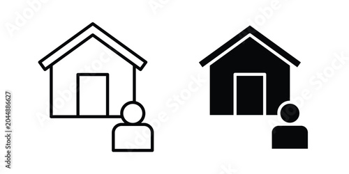 Foto Tenant icon in different style. vector flat and outlined icons