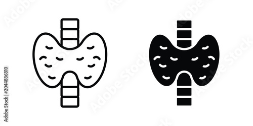 Fotografía Thyroid gland icon in different style
