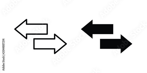 Tableau sur toile Transfer arrows icon in different style