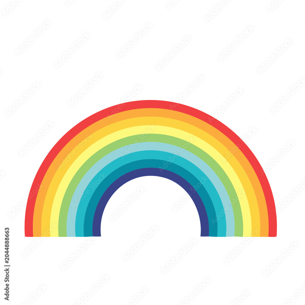 Fototapeta premium Colorful rainbow arc illustration