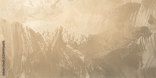 Cuadro en lienzo Surreal, ethereal mountain landscape bathed in soft, golden light, evoking a sense of wonder and solitude