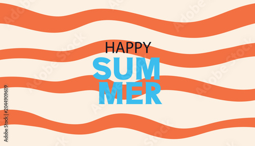 Summer vacation background with bold typography design