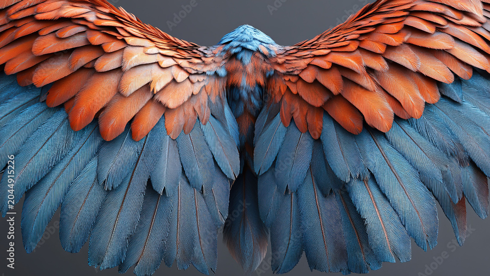 Obraz premium wing feather texture background, bird