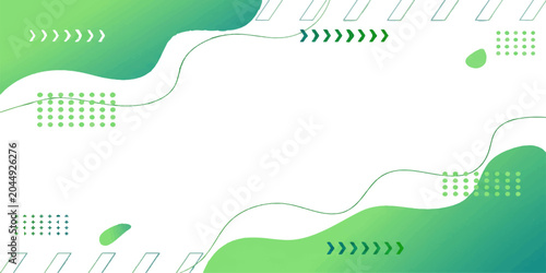 Photos Abstract vector background template with a colorful wave pattern, blank frame bo