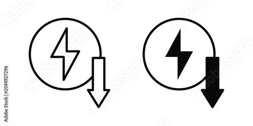 Tableau sur toile Energy reduction icon