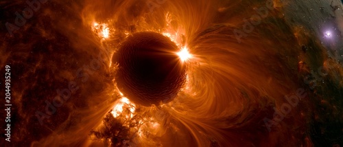 **Reimagined Description:** A breathtaking celestial spectacle unfolds. 64k 8k widescreen, HDR,