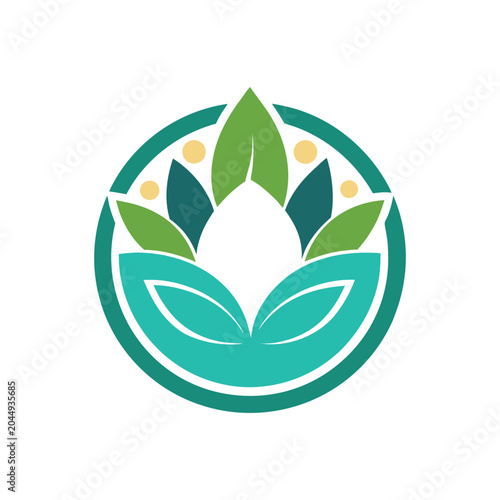 Floral Spa Vector Logo for Wellness Beauty and Organic Branding