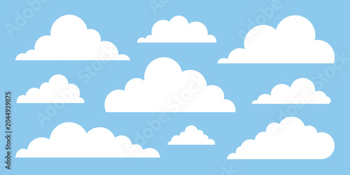 Tableau sur toile cloud background wallpaper with soft layered clouds for kid room decor