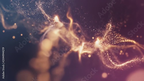 Abstract Light Energies Forming Sparkling Waves in Vibrant Cosmic Atmosphere