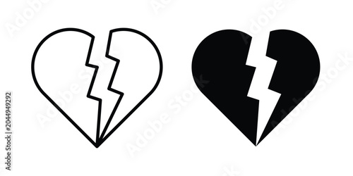 Billede på lærred Broken heart icon