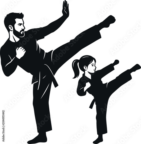 silhouette of a man and woman