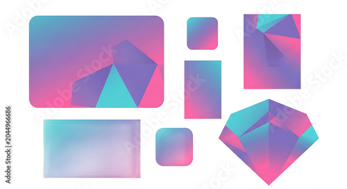 Geometric shapes in pastel colors.