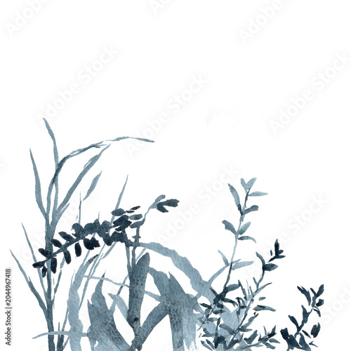 Tableau sur toile A clump of indigo blue grass