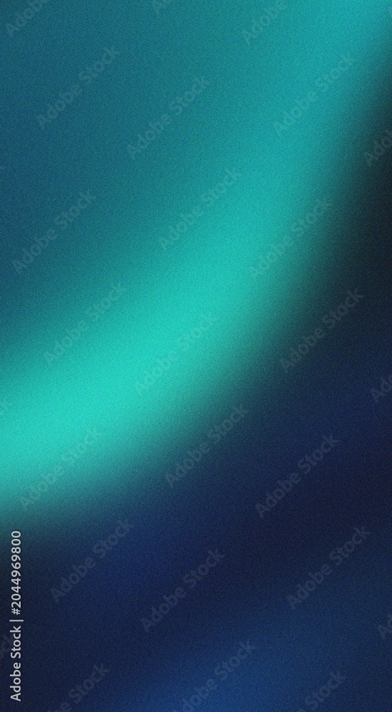 Fototapeta premium Abstract grainy texture with light and dark teal gradients, soft focus effect with small grain elements, smooth color transition, blurry backdrop.