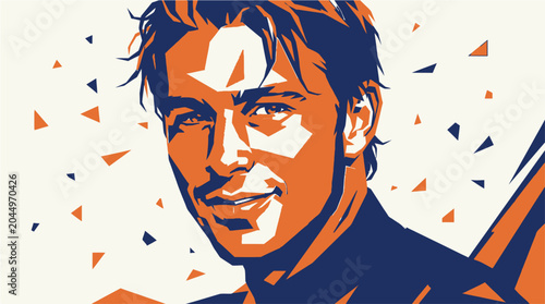 Foto Illustration of a smiling man.