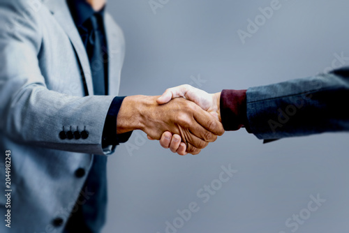 Bild auf Leinwand Business handshake partnership agreement photo