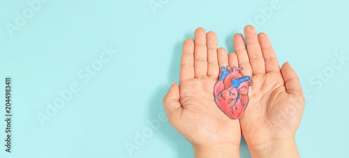 Bild auf Leinwand Heart attack, Myocarditis disease, inflammation of the muscle, thrombosis and ca