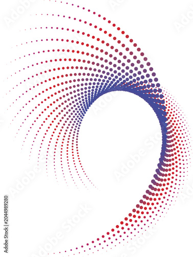 Vibrant multicolored dots forming a circular gradient pattern Vector Design