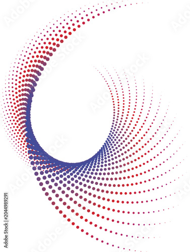 Vibrant multicolored dots forming a circular gradient pattern Vector Design