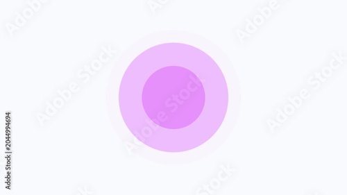 A circle gently pulsing in motion graphics. Circle gently pulsing icon 2d Animation with Alpha Matte