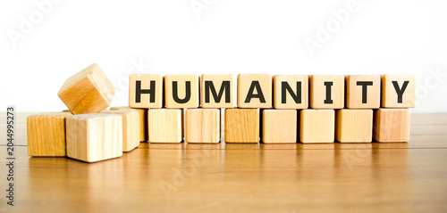 Foto Humanity word symbol