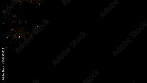 Rapid Golden Particles Transition Alpha Channel Background