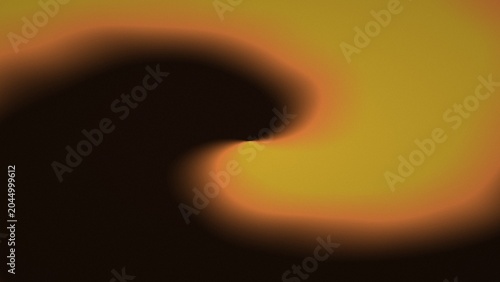 Warm orange and charcoal black swirl background with soft golden light gradient effects.