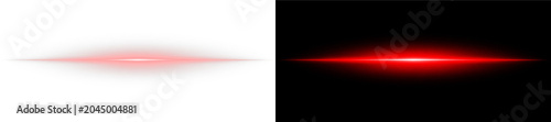 Anamorphicflare red light streak png overlay, on transparent background