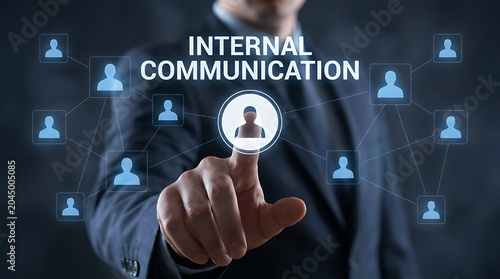 Internal Communication Business Technology Workflow Management Concept