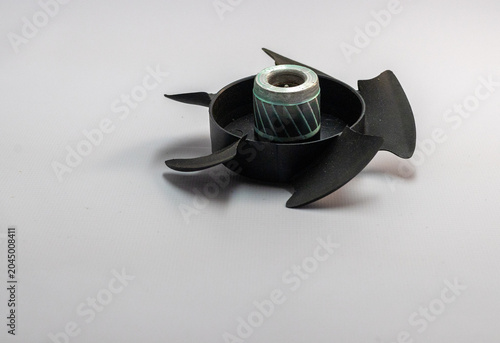 Foto impeller with rotor, part of the cooler's disassembled components, for studying