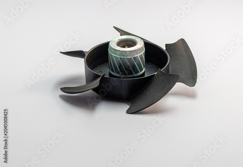 Obraz na płótnie impeller with rotor, part of the cooler's disassembled components, for studying