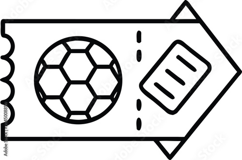 Modern Soccer Match Ticket Icon