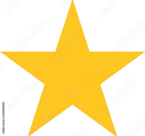 Golden star shape, yellow star icon, star symbol, vector star