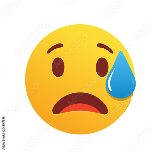 Nervous emoji with sweat drop